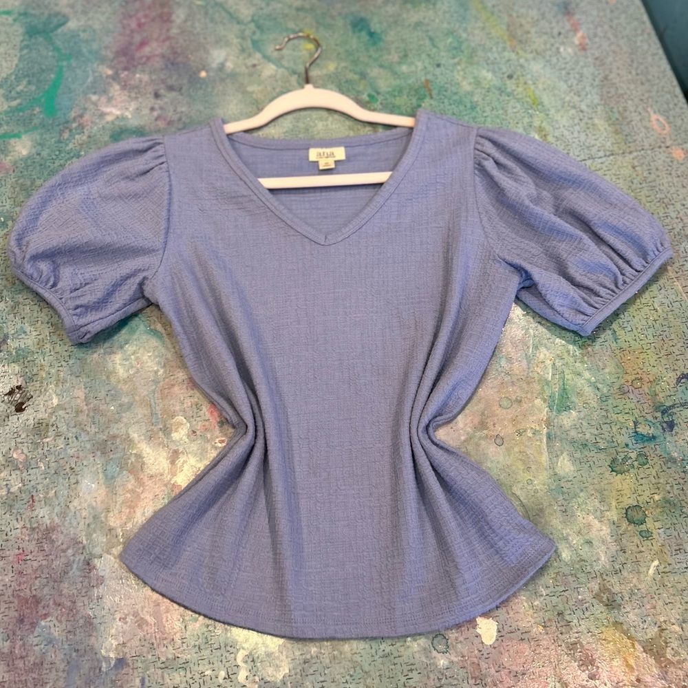 Baby Blue T-shirt Top, wears more like a large